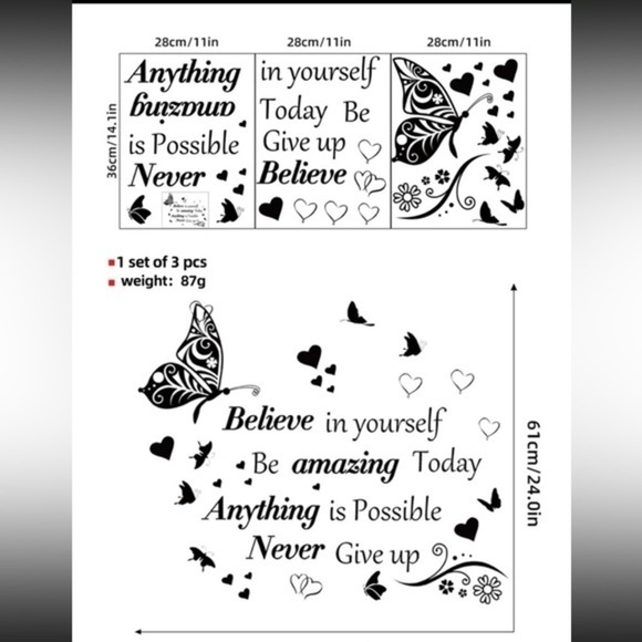 Believe in Yourself Graphic Wall Sticker - Picture 3 of 7